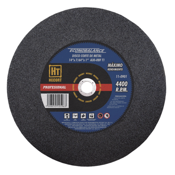 Abrasivo T1 Econobalance Corte Metal 14"X7/64"X1" A30R-BFT1