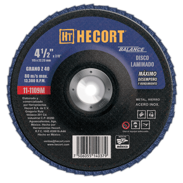Disco Laminado 4 1/2" X 7/8" T. 29 Grano 40