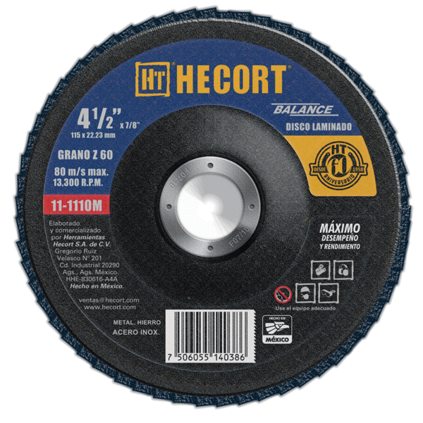 Disco Laminado 4 1/2" X 7/8" T. 29 Grano 60