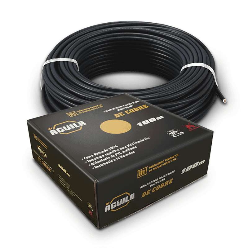 Cable de Cobre THW Cal. 08 Negro