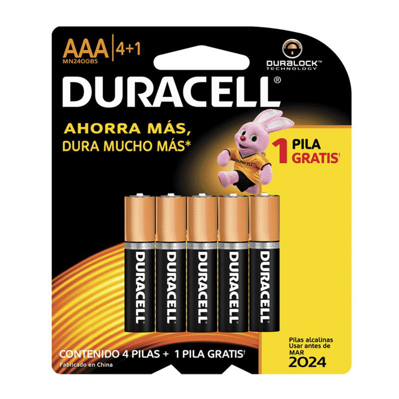 Pila Duracell AAA Paq. 4 1
