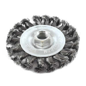 Carda cepillo circular alambre trenzado 4" X 5/8" X 1/2" X 1