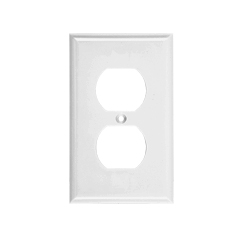 Placa par interruptor Doble Blanca
