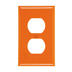 Placa par interruptor Doble Naranja