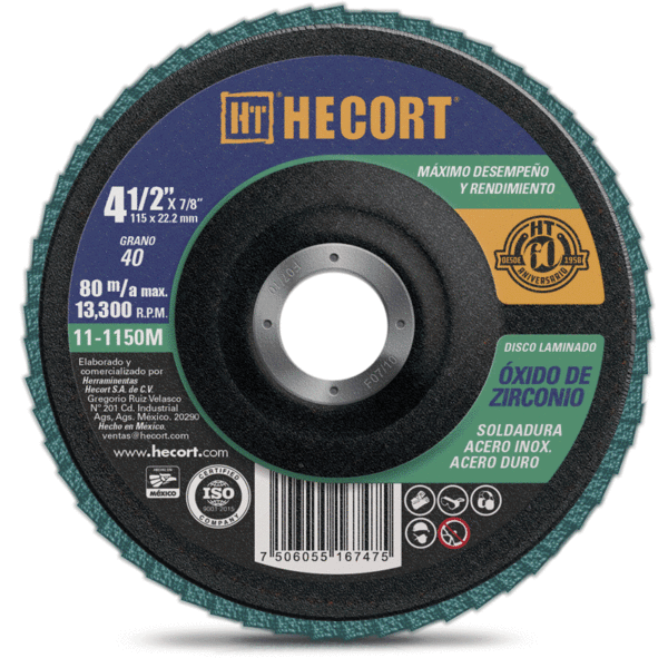 DISCO LAMINADO zirconio T-29 4.1/2"X7/8" G40