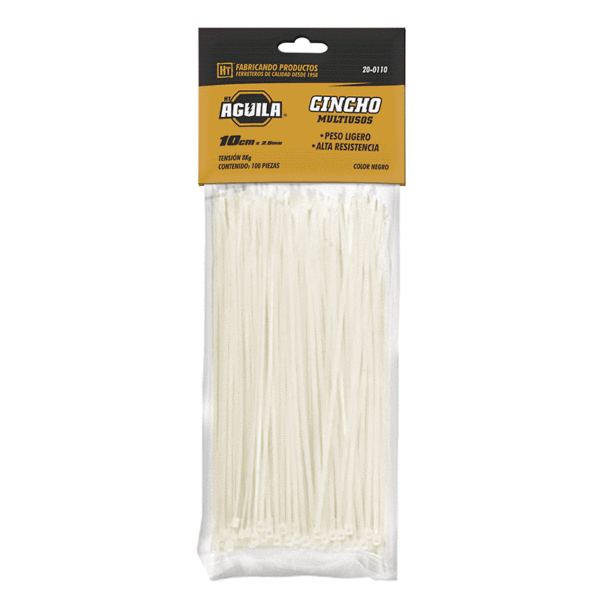 CINCHOS PLASTICOS DE 35 CM x 4.5 MM, BLANCO