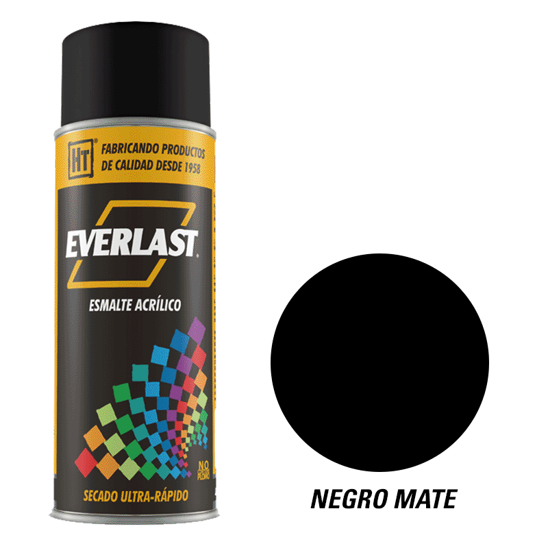 Pintura Spray Negro Mate Aerosol Uso General