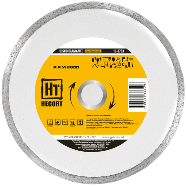 Disco Diamante Rin Continuo 7"