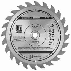 Sierra Circular para Madera Diente Carburo de Tustegno 60 D 12" x 1" x 1/2"