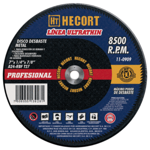 ABRAS ECONOBALANCE T27, DESBASTE METAL 7" X 1/4" X 7/8" A24U