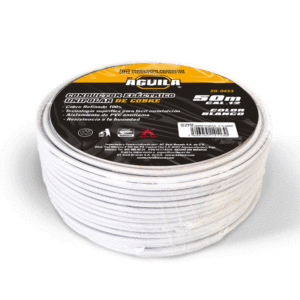 CABLE DE COBRE THW CAL. 12 BLANCO 50 MTS
